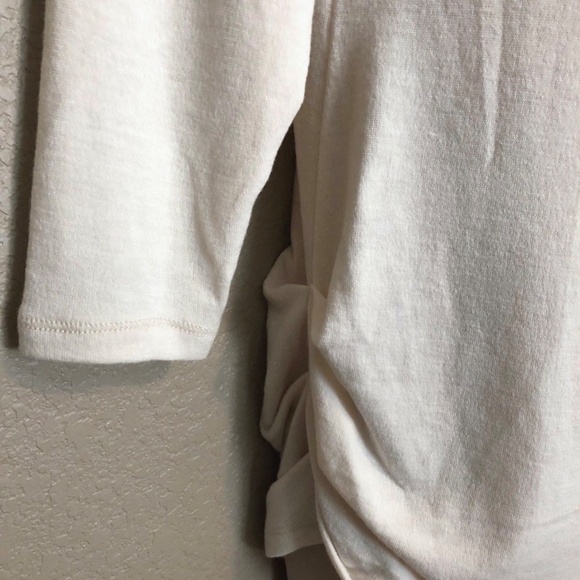 Rachel Roy Women's Soft Stretch-Knit Ruched Ivory Off The Shoulder Top Plus 1X - Picture 13 of 14